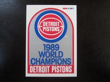1989-90 Hoops # 353 Detroit Pistons World Champions Card ( B63 )