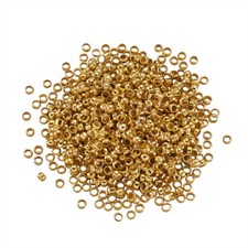 10 g Golden Brass Crimp End Beads Crafts DIY Jewelry Findings 2x1.2mm hole 1.2mm