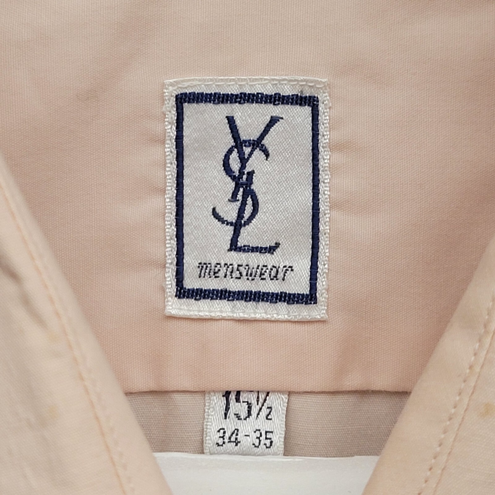 Yves Saint Laurent camicia manica lunga con bottoni uomo 15 5 rosa