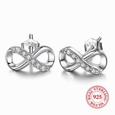 Valentine's Day NEW 925 Sterling Silver Cute Bow for Girls Gift Trendy Earrings