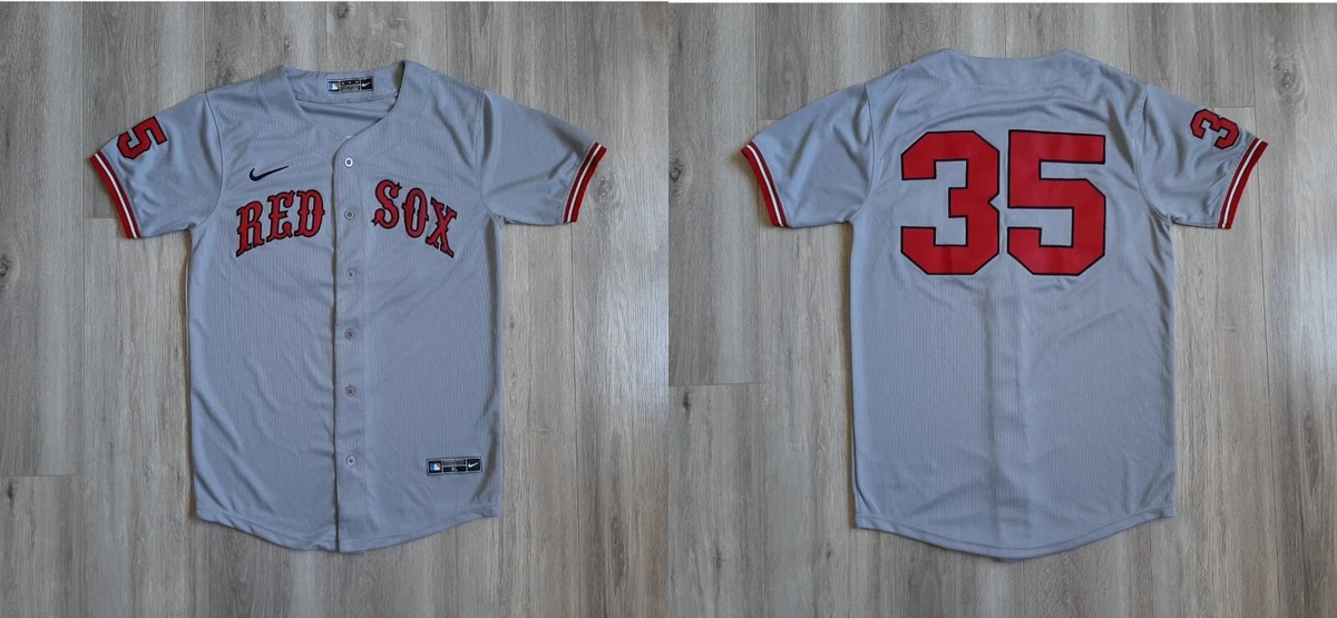 Boston Red Sox Baseball Shirt Nike Gray Women Size XL Lady Jersey