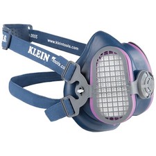 Klein Tools 60244 P100 Half‑Mask Respirator M/L – NIOSH‑Approved, Silicone Free