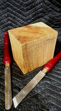Nice 6"X6"X4" Red Oak Platter /bowl Blank. Turning Wood Carving blanks. Crafts