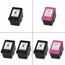 Refilled 62XL Black / Colour Ink Cartridges For HP ENVY 5640 Printer