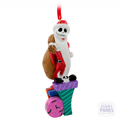 Disney Parks Jack Skellington Ornament w/ Presents Nightmare Before Christ