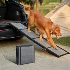 Dog Ramp for Car 63"  17" Portable with Non-Slip Rug Surface Up to 250LBS