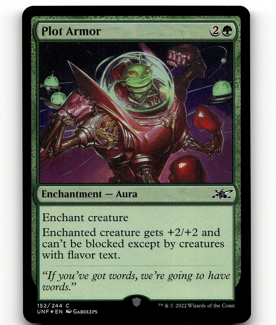 MTG Unfinity Plot Armor 152 Foil Common