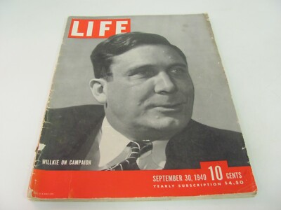 Vintage September 30, 1940 LIFE Magazine - WILLKIE ON CAMPAIGN