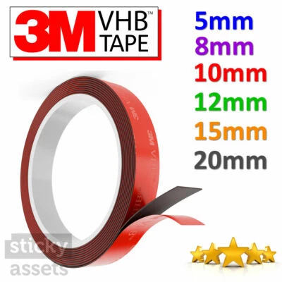 3M VHB™ Double Sided Tape Extra Strong 3M Adhesive Mounting Tape Heavy Duty