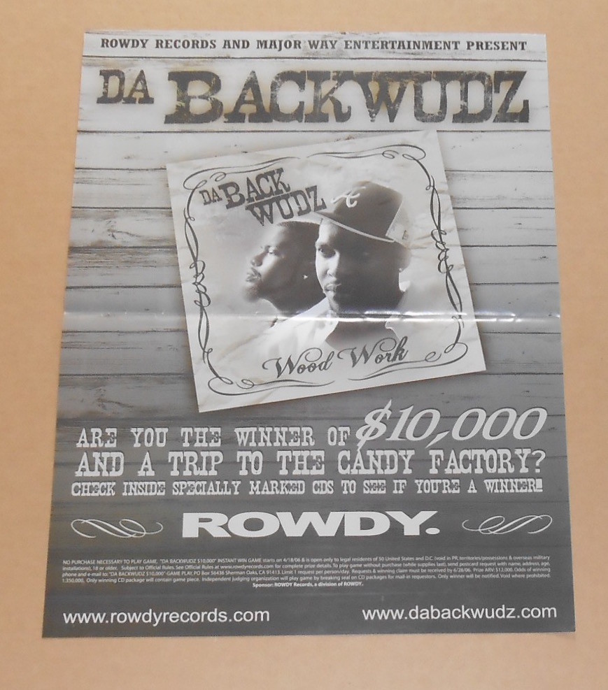 Da Backwudz Wood Work Poster Promo Original 18x24 Rap RARE | eBay