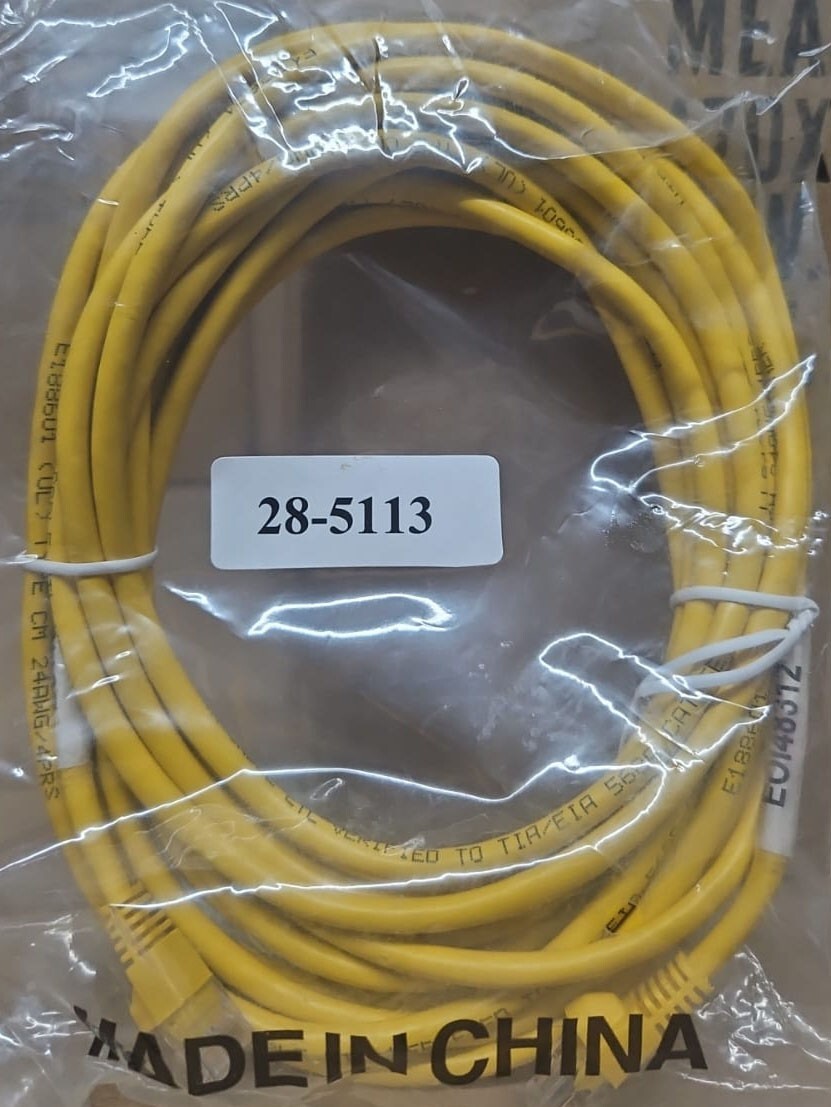 Cable de red recto a través de 5 m amarillo (no cruzado) uso especial 5 m