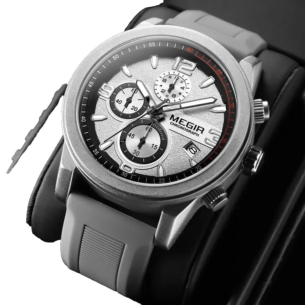 Caja de acero inoxidable Megir Relojes de pulsera