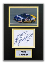 MIKE SKINNER HAND SIGNED A4 MOUNTED PHOTO DISPLAY - NASCAR - AUTOGRAPH.