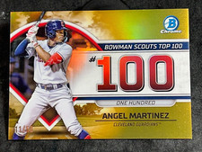 2023 Bowman Chrome GOLD REFRACTOR BOWMAN SCOUTS TOP 100 #100 Angel Martinez /50