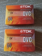 Lot of 2 TDK DVC 60 Mini DV Digital Video Cassette Tapes Superior Grade Sealed