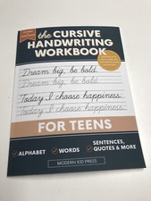 The Cursive Handwriting Workbook for Teens: Learn the Art of Penmanship NEW