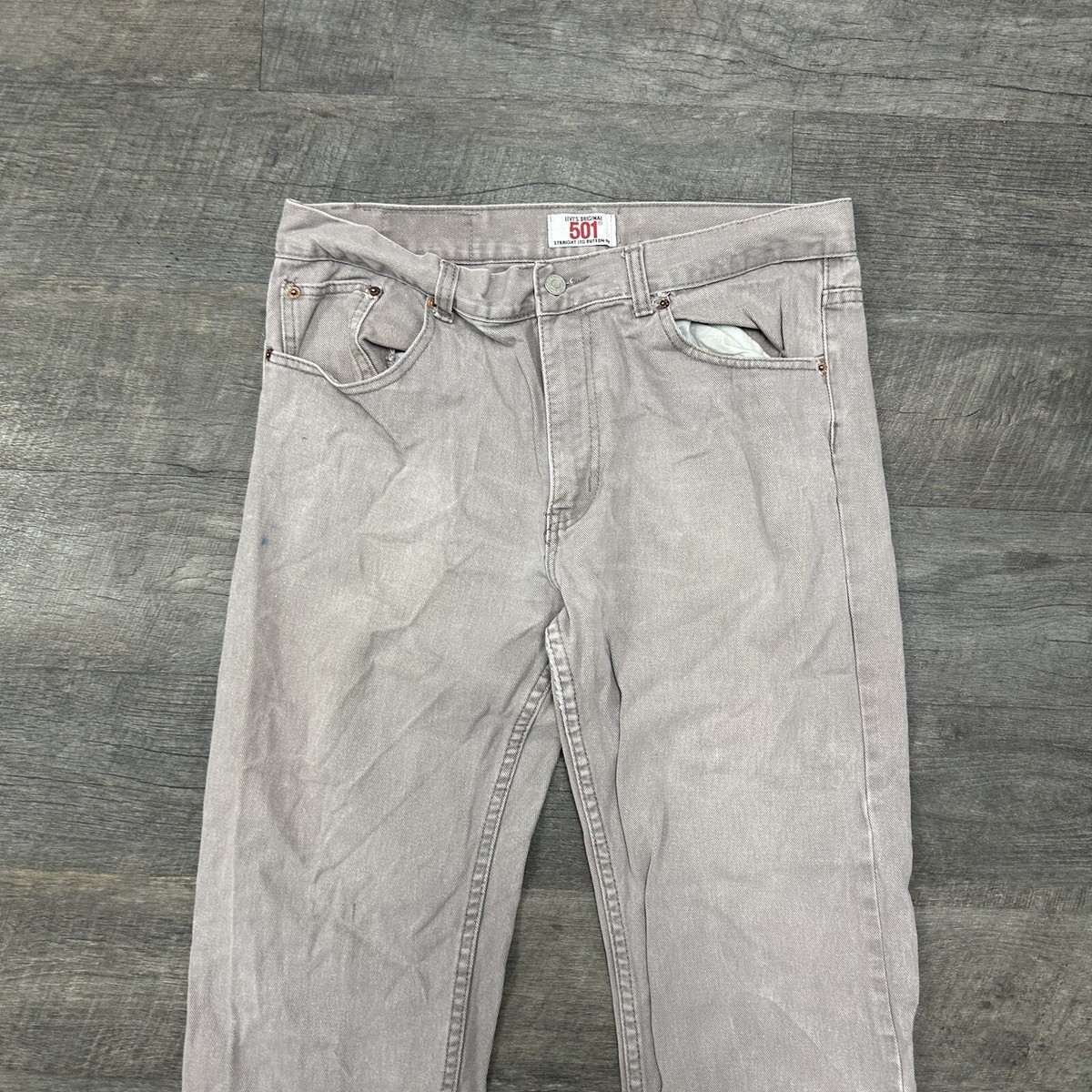 Vintage 90s Levis 501 Jeans Mens 36x30 Grey USA MADE | eBay