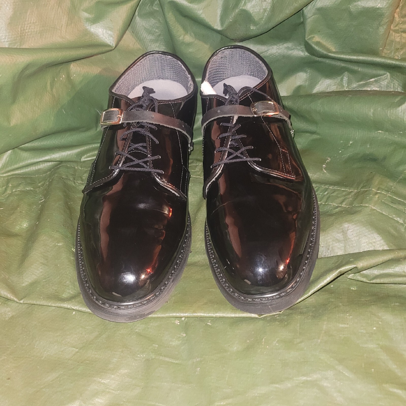 Bates lite black patent oxfords men size 11 D 00942 military ceremonial shoes eBay