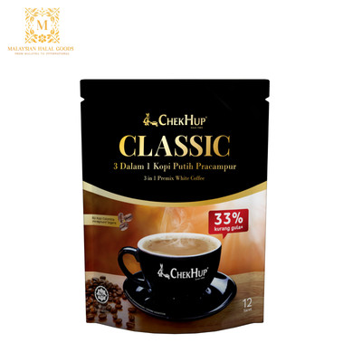 CHEK HUP 3in1 Classic White Coffee 444g (37g x 12's) - Halal Certified