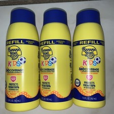 Lot 3 Banana Boat Kids 360 Coverage Sunscreen Mist Refill - 5.5 fl oz SPF 50 