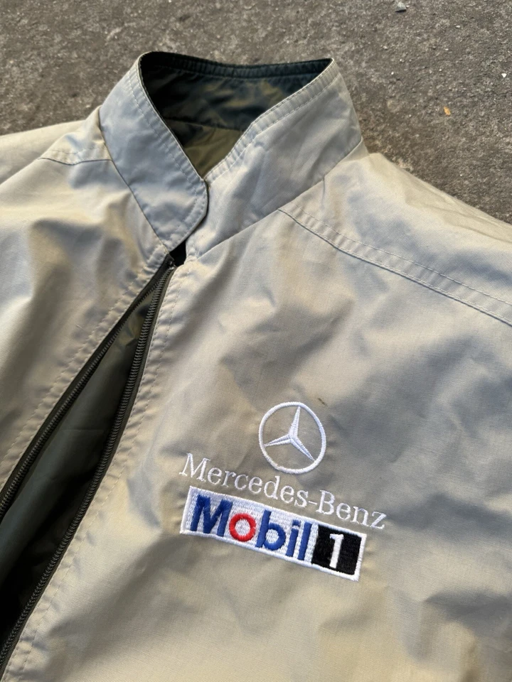 🏁Chaqueta de carreras Mercedes Benz Mobil 1 de dos caras talla: M Foto 4 de 4