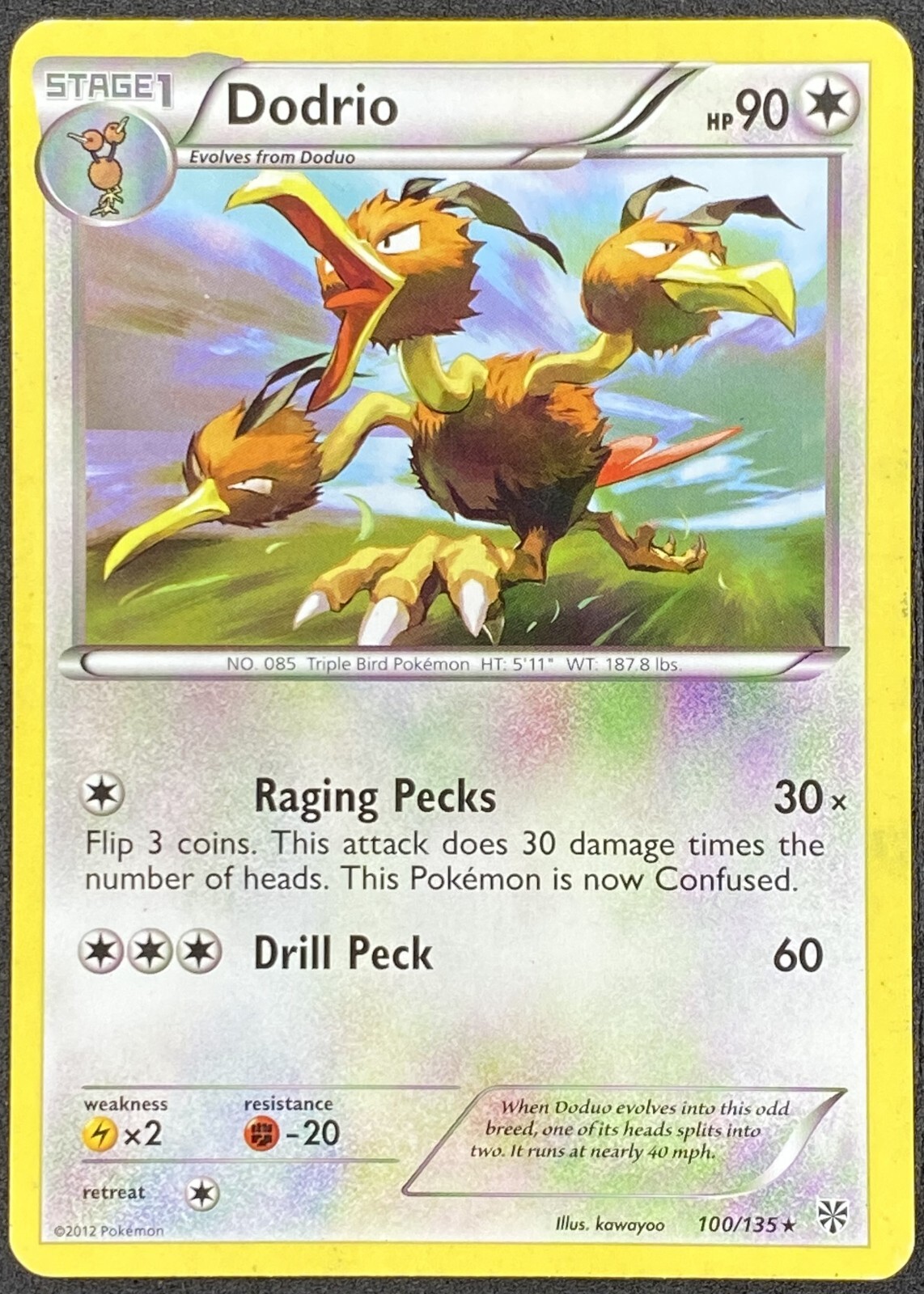 Pokémon Dodrio 100/135 PLS Plasma Storm LP