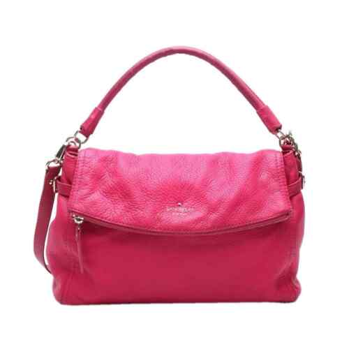 Kate Spade Womens Cobble Hill Little Minka Hot Pink Satchel Bag Crossbody Handle - Picture 1 of 11
