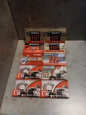 TDK SONY MAXELL Blank Cassette Tape 90 & 60 Minute Audio Recording Cassette NEW