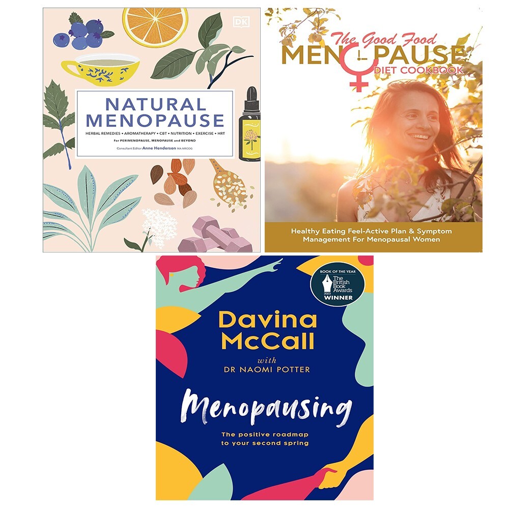 Natural Menopause(HB),Good Food Menopause Diet,Menopausing(HB) 3 Books Set NEW