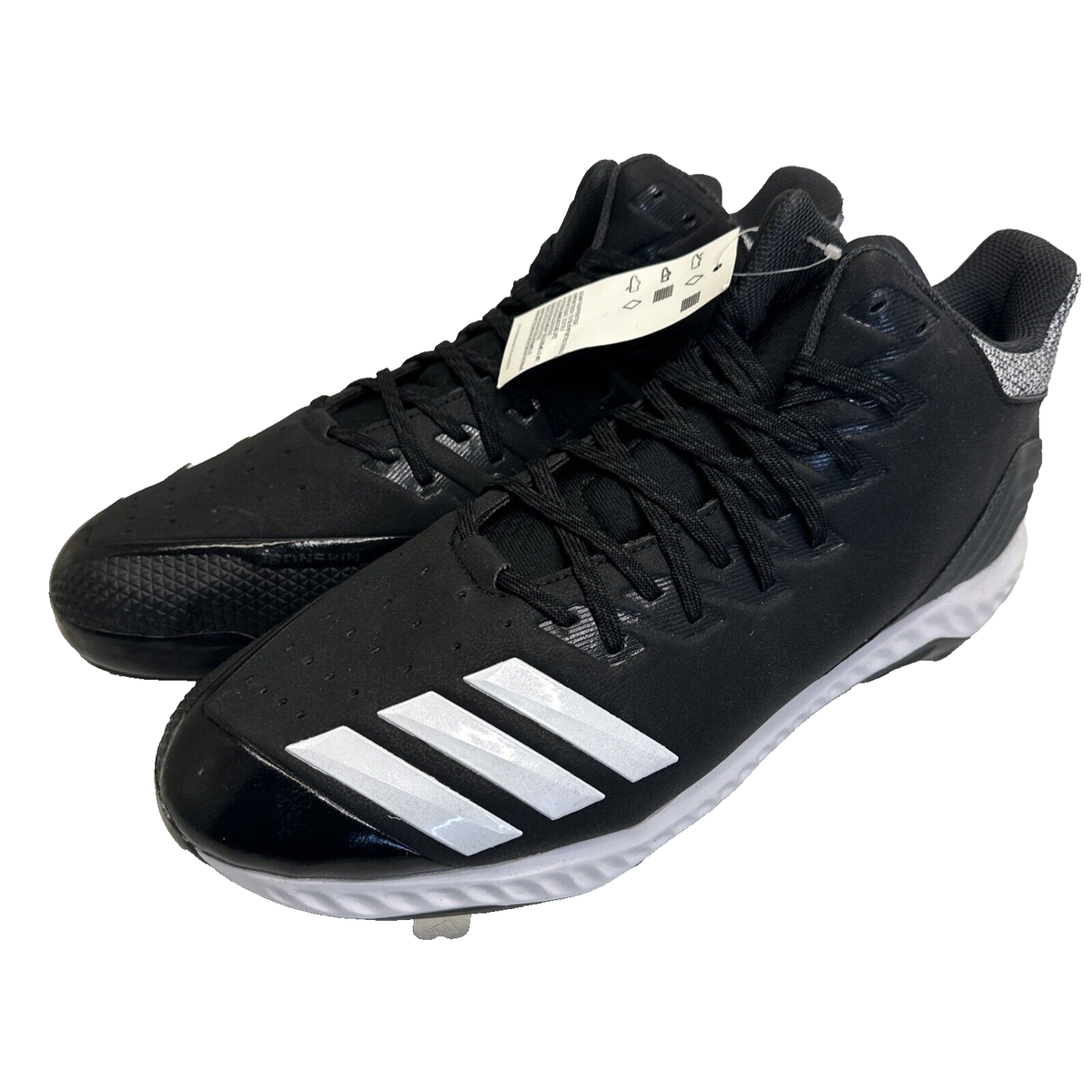 Adidas Icon Bounce Mid Metal Baseball Cleats Men\'s‎ Size 14 Black CG5179 Adidas Baseball Cleats Men main image 2