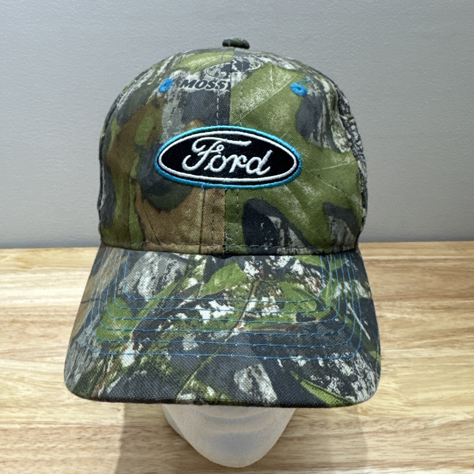 Mossy Oak Camouflage Hat With Embroidered Ford Logo One Size Fits Most