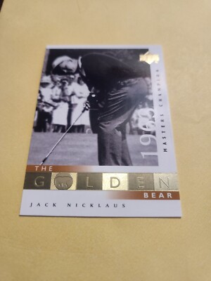 JACK NICKLAUS 2001 U.D#107 THE GOLDEN  BEAR MASTERS  CHAMPION