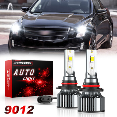 2x 9012 LED Headlight High/Low Beam 6500K Bulbs For Cadillac ATS 2013 2014-2019