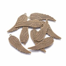 BULK Charms Angel Wing Charms 50mm Antiqued Bronze Large Wing Pendants 10 pieces