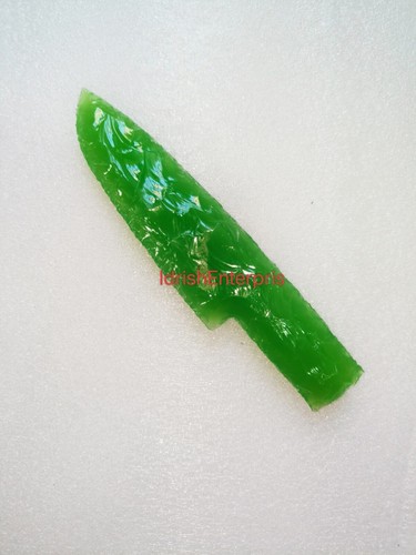Green Aventurine Glass Knife Hand Knapped Crystals Dagger Swords 5.5-6" Inches - Picture 5 of 6
