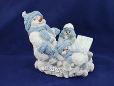 Snow Buddies Figurine CRASH LANDING Snowmen Winter 1999 Vintage