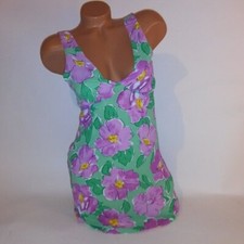 Princess Polly Mini Dress US Size 2 Pink Green Floral Sleeveless V Neck