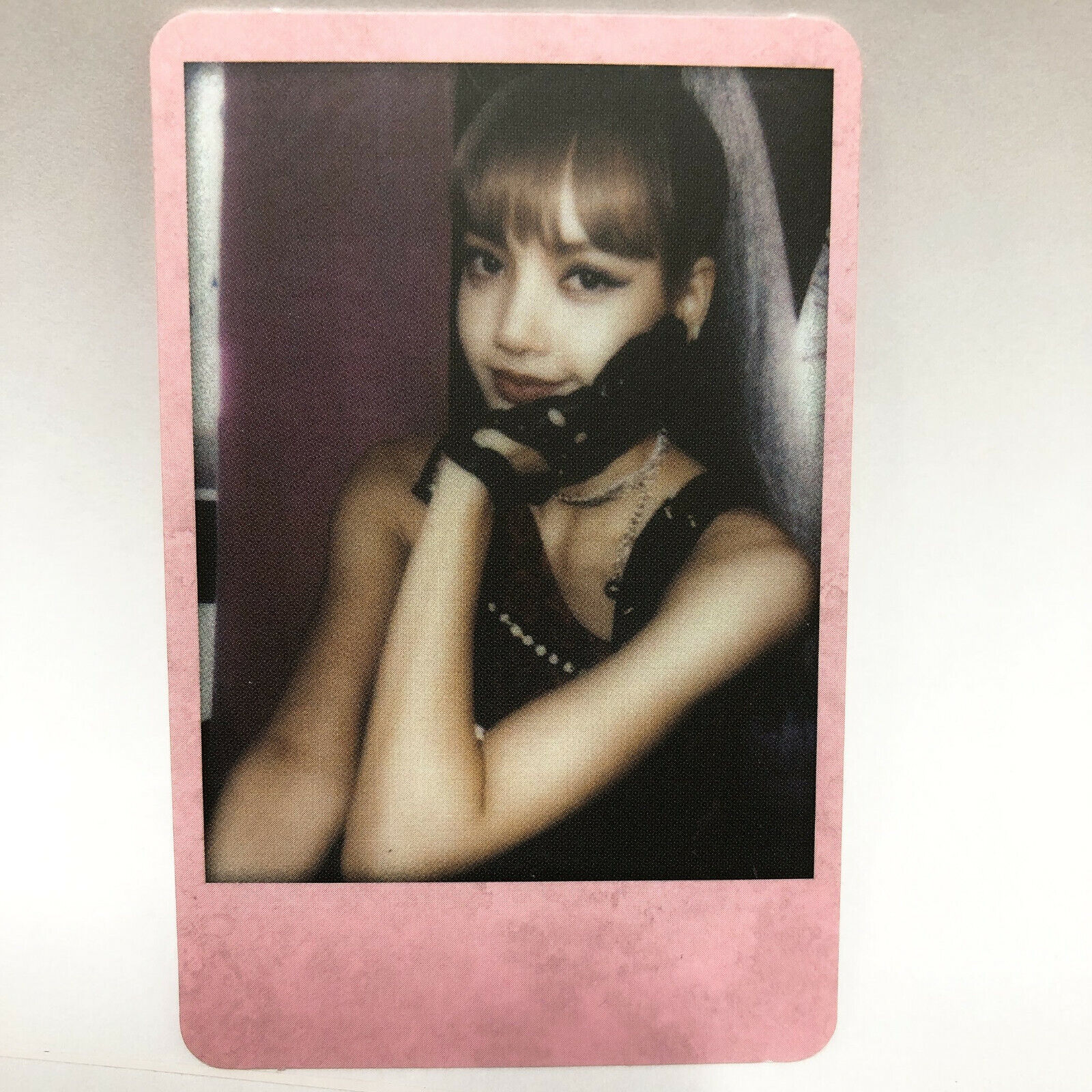 BLACKPINK Lisa Official 2nd Mini Album Kill This Love Photocard Polaroid  Pink 1