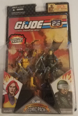 G.I Joe SCARLETT & HAWK 25th Anniversary Comic Pack NIB Sealed