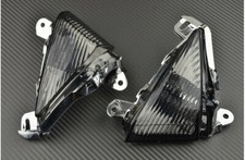Coppia Frecce Anteriori Fumè Nero per KAWASAKI ZX6R ZX-6R ZX6-R ZX636C 2005-2006