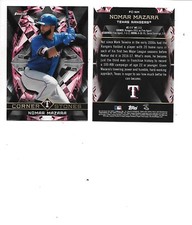 Nomar Mazara 2018 Topps Chrome Corner Stones Baseball card #FC-NM Lot of 2 Texas