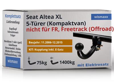 ANHÄNGERKUPPLUNG starr für Seat Altea XL 06-15 +7pol E-Satz ABE