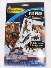 Jurassic World Dinosaur Colorforms Travel Fun Pack 931 20 Piece Game 2015 NWT