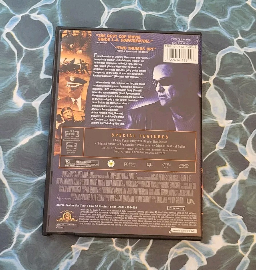 Dark Blue DVD Kurt Russell Ving Rhames 📀 