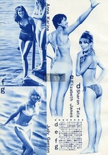 SHARON TATE ANNA KARINA JUDY GEESON QUENTIN DEAN GERALDIN CHAPLIN Clipping li/n