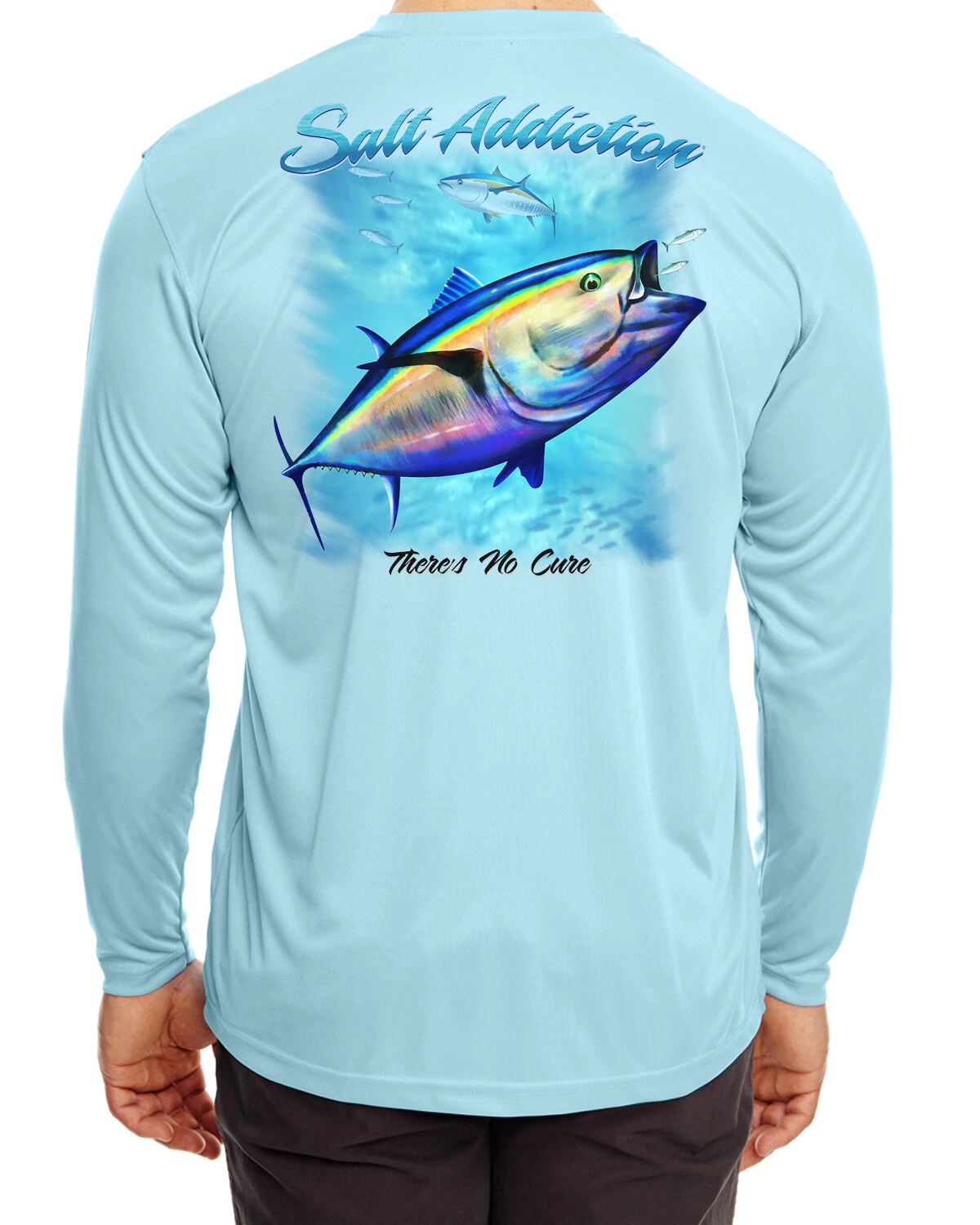 Salt Addiction t shirt long sleeve microfiber Saltwater Tuna fishing 30+ uv