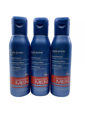Matrix Men Style Power Styling Shampoo 4.2 OZ Set of 3