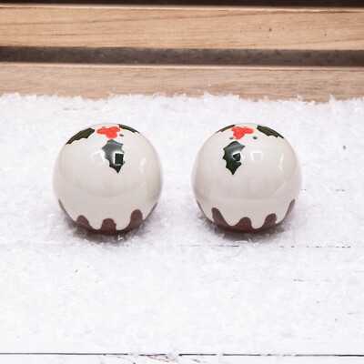 Weihnachten Pudding Salz & Pfefferstreuer Weihnachten Tisch Party Deko Kruzifix Set