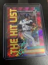 2022 Freddie Freeman Donruss The Hit List Pink Fireworks No. THL-7 ATL BRAVES