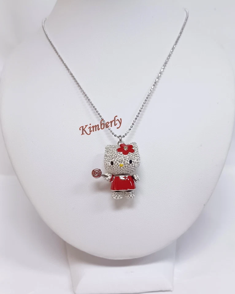Swarovski Hello Kitty Lollipop Pendant 3D Moving Head/Arms/Feets Crystal 1120583 - Bild 2 von 4